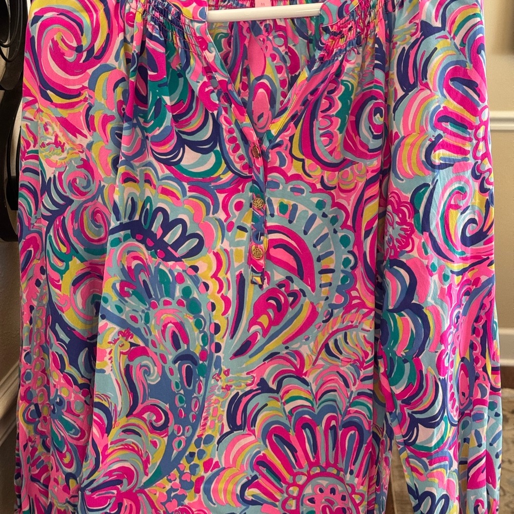Lilly Pulitzer Pink and Blue Floral Top